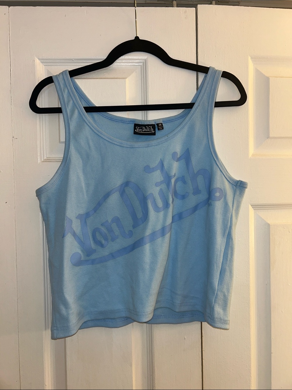 Von Dutch Light Blue Logo Tank
